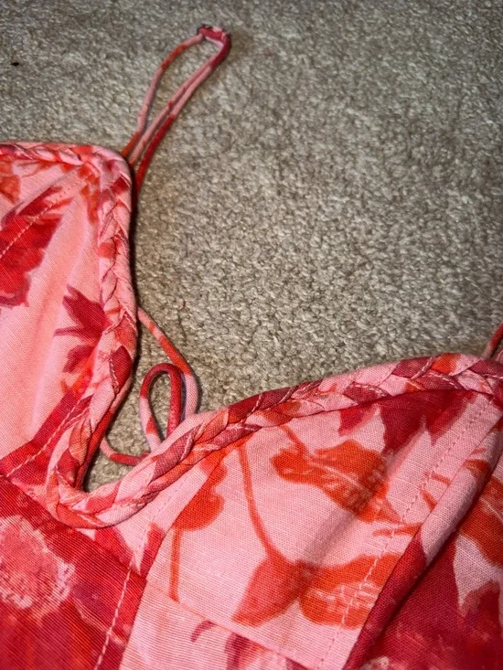 Free people pink mini spring dress - Picture 3 of 4